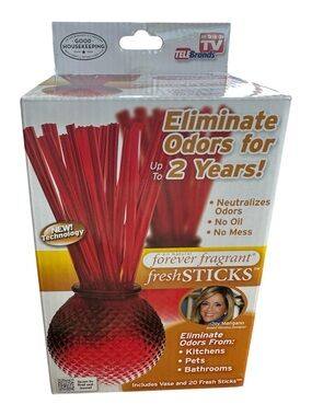 Forever Fragrant Fresh Sticks Country Home Fragrance Vase Joy Mangano ASOTV New